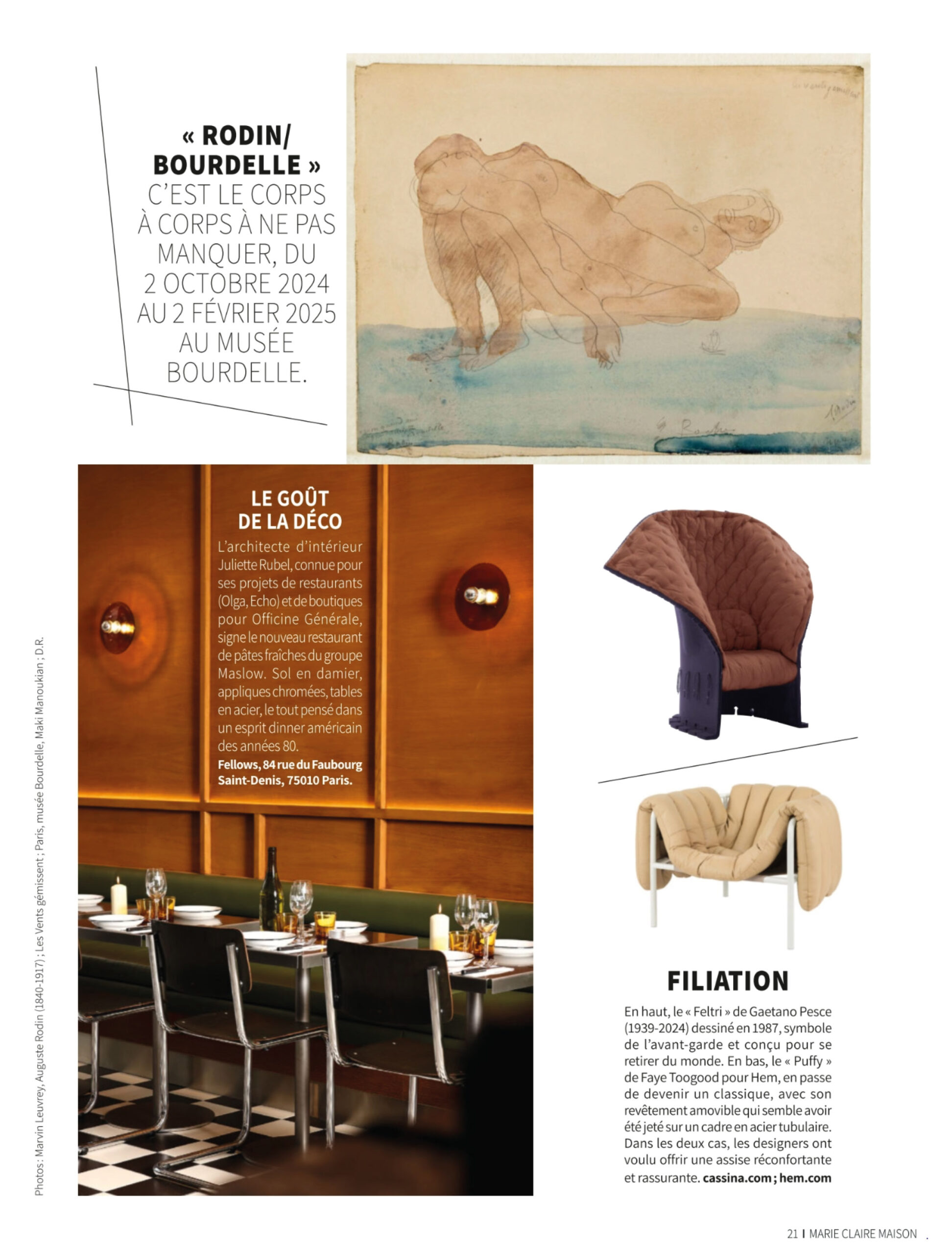 Marie Claire Maison — page consacrée à Fellows